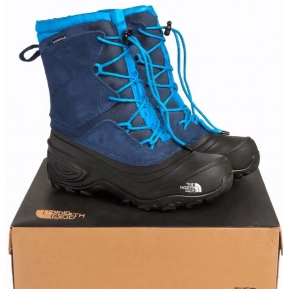 The North Face Alpenglow V WP Youth Boots – Shady Blue – Size Youth 4 New In Box